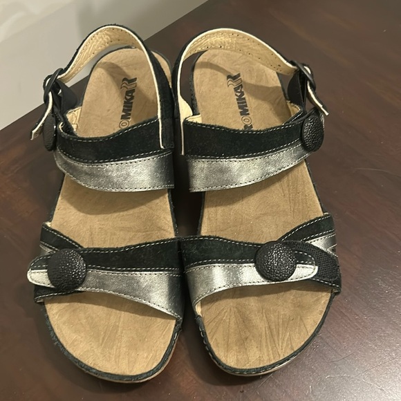 Romika Black & Silver Leather Comfort Walking Strappy Sandals EU Size 38 - Picture 14 of 16